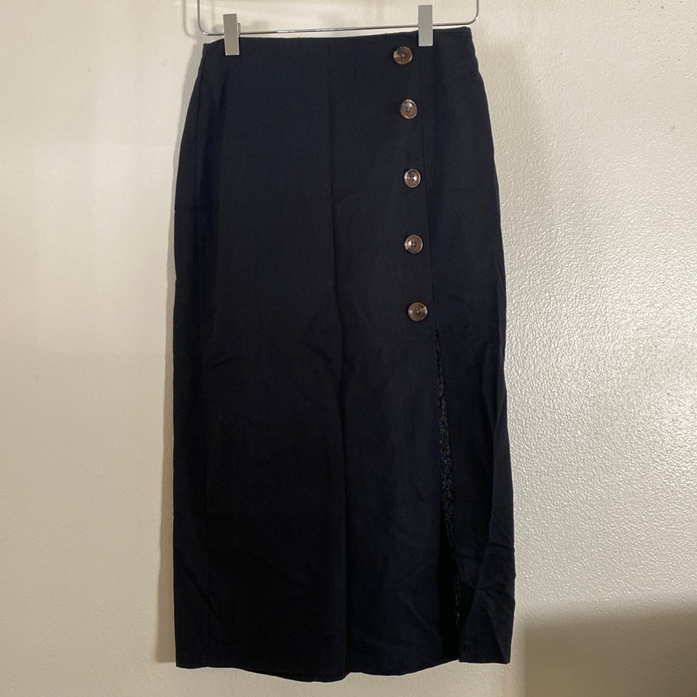 Urban Outfitters Linen Midi Skirt